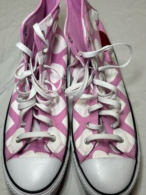 Converse Chuck Taylor High Twisted Hearts Pink Valentines Men 13 Women 15 New